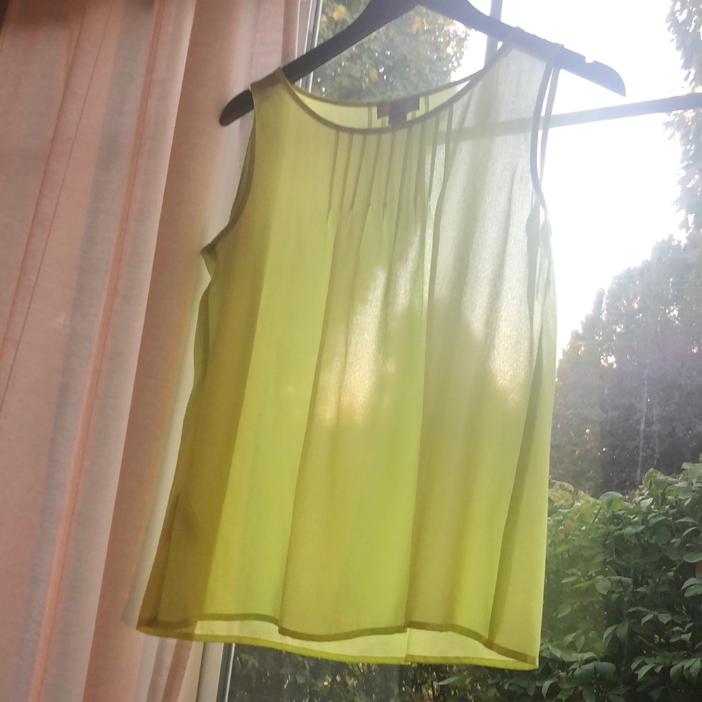 Loft sleeveless top bright yellow